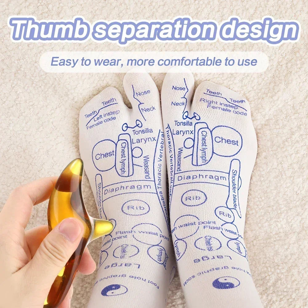 Calcetines De Acupresión Para Masaje De Pies, Calcetines Para Aliviar Los Pies Cansados, Masajeador De Pies De Acupuntura, Calcetines De Reflexología, Herramienta De Fisioterapia Para El Cuidado De Los Pies