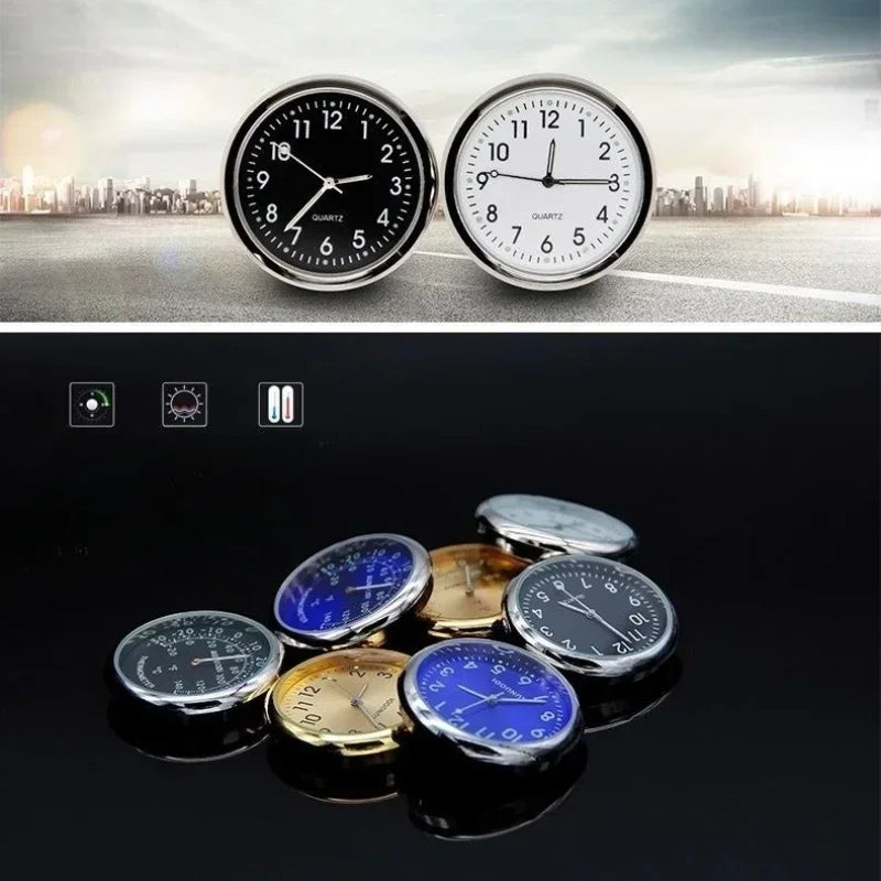 Reloj De Coche Luminoso Adorno Automático Mini Automóviles Reloj Digital Adhesivo Interno Mecánico Relojes De Cuarzo 40Mm 43Mm