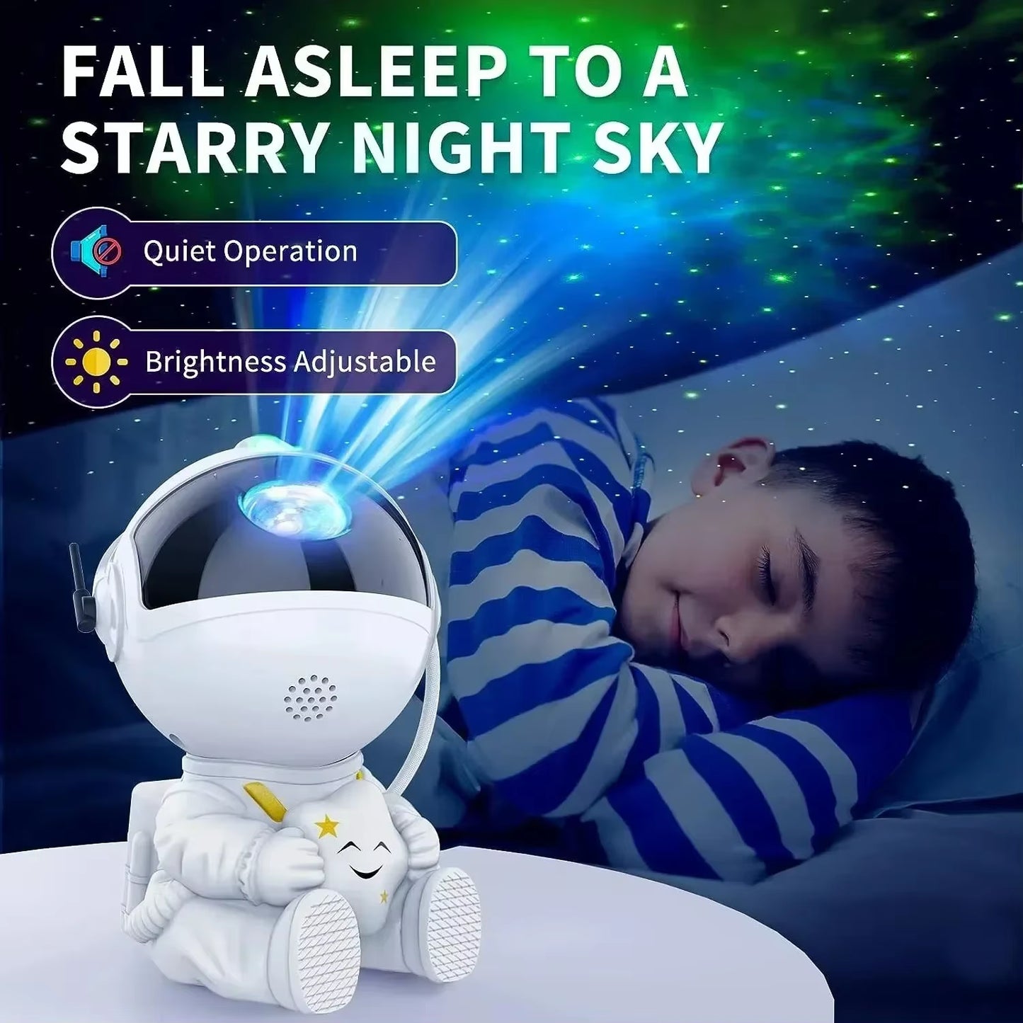 Proyector De Estrellas, Luz Nocturna De Galaxia, Proyector Espacial De Astronauta, Lámpara LED De Techo De Nebulosa Estrellada Para Dormitorio, Regalo Decorativo Para El Hogar Para Niños