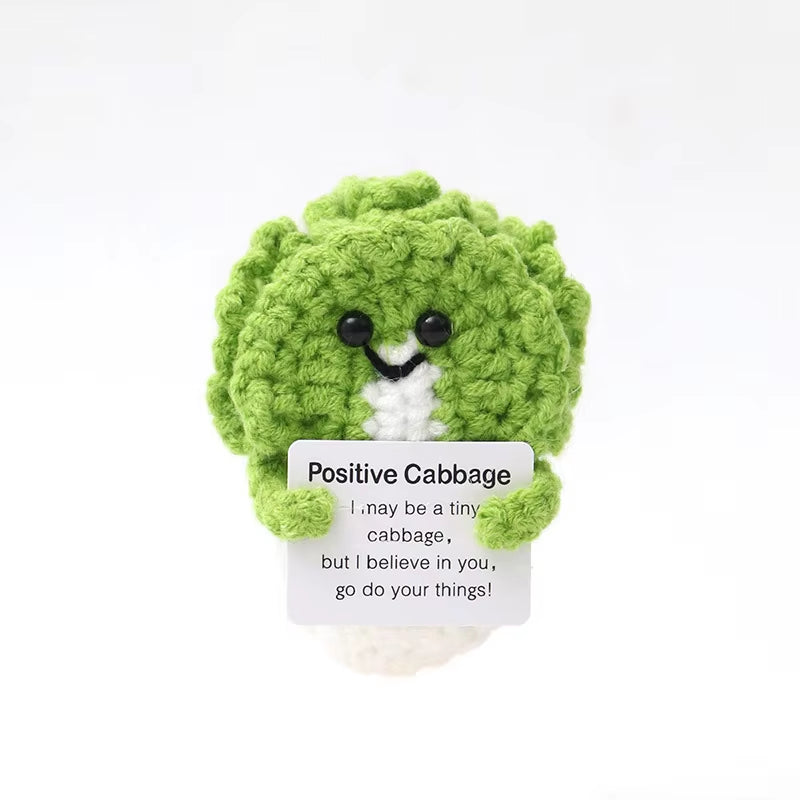 Muñeco De Patatas De Ganchillo De Energía Positiva, Picles De Frutas Y Verduras De Ganchillo, Mini Regalo Hecho a Mano, Adorno De Pato Tejido, Decoración Para La Habitación Del Hogar