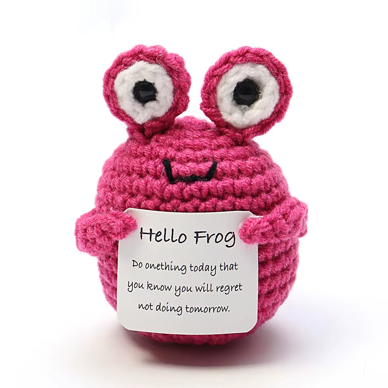 Muñeco De Patatas De Ganchillo De Energía Positiva, Picles De Frutas Y Verduras De Ganchillo, Mini Regalo Hecho a Mano, Adorno De Pato Tejido, Decoración Para La Habitación Del Hogar