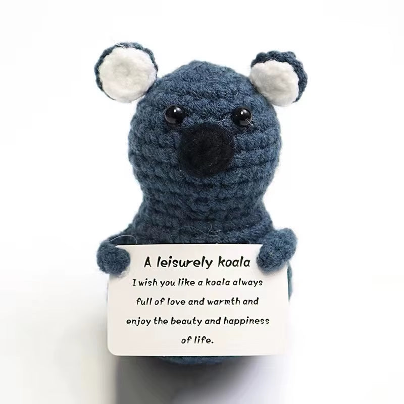 Muñeco De Patatas De Ganchillo De Energía Positiva, Picles De Frutas Y Verduras De Ganchillo, Mini Regalo Hecho a Mano, Adorno De Pato Tejido, Decoración Para La Habitación Del Hogar