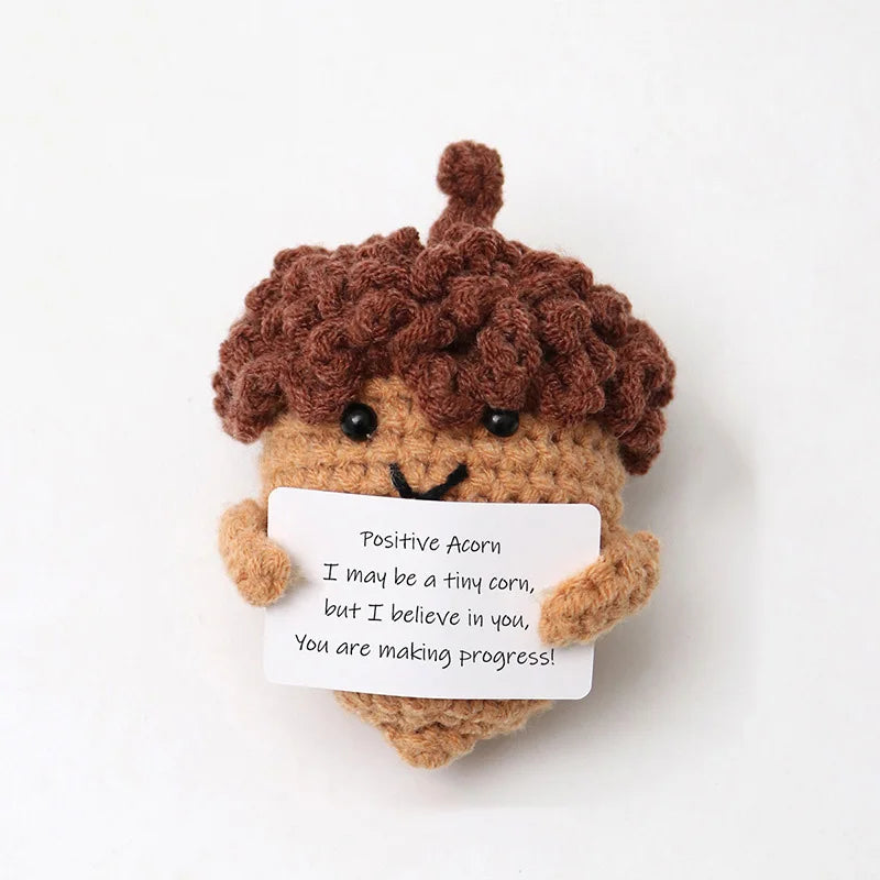 Muñeco De Patatas De Ganchillo De Energía Positiva, Picles De Frutas Y Verduras De Ganchillo, Mini Regalo Hecho a Mano, Adorno De Pato Tejido, Decoración Para La Habitación Del Hogar