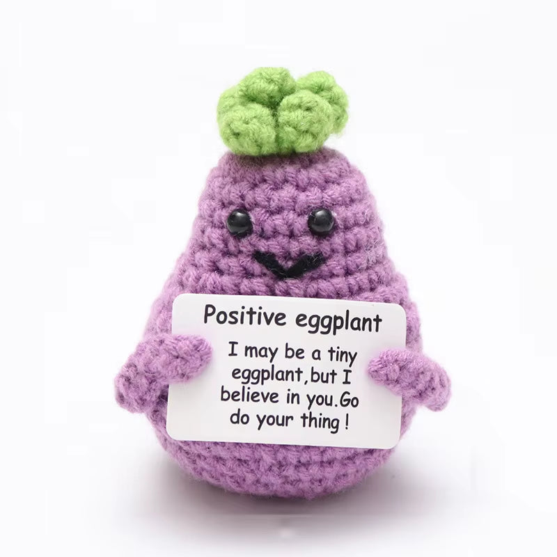 Muñeco De Patatas De Ganchillo De Energía Positiva, Picles De Frutas Y Verduras De Ganchillo, Mini Regalo Hecho a Mano, Adorno De Pato Tejido, Decoración Para La Habitación Del Hogar