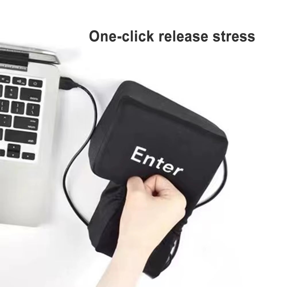 Ordenador Antiestrés Creativo, Llave De Entrada Enorme, Teclado USB Grande, Botón De Ventilación, Almohada De Escritorio, Cojín Para Aliviar El Estrés, Tecla De Entrada USB