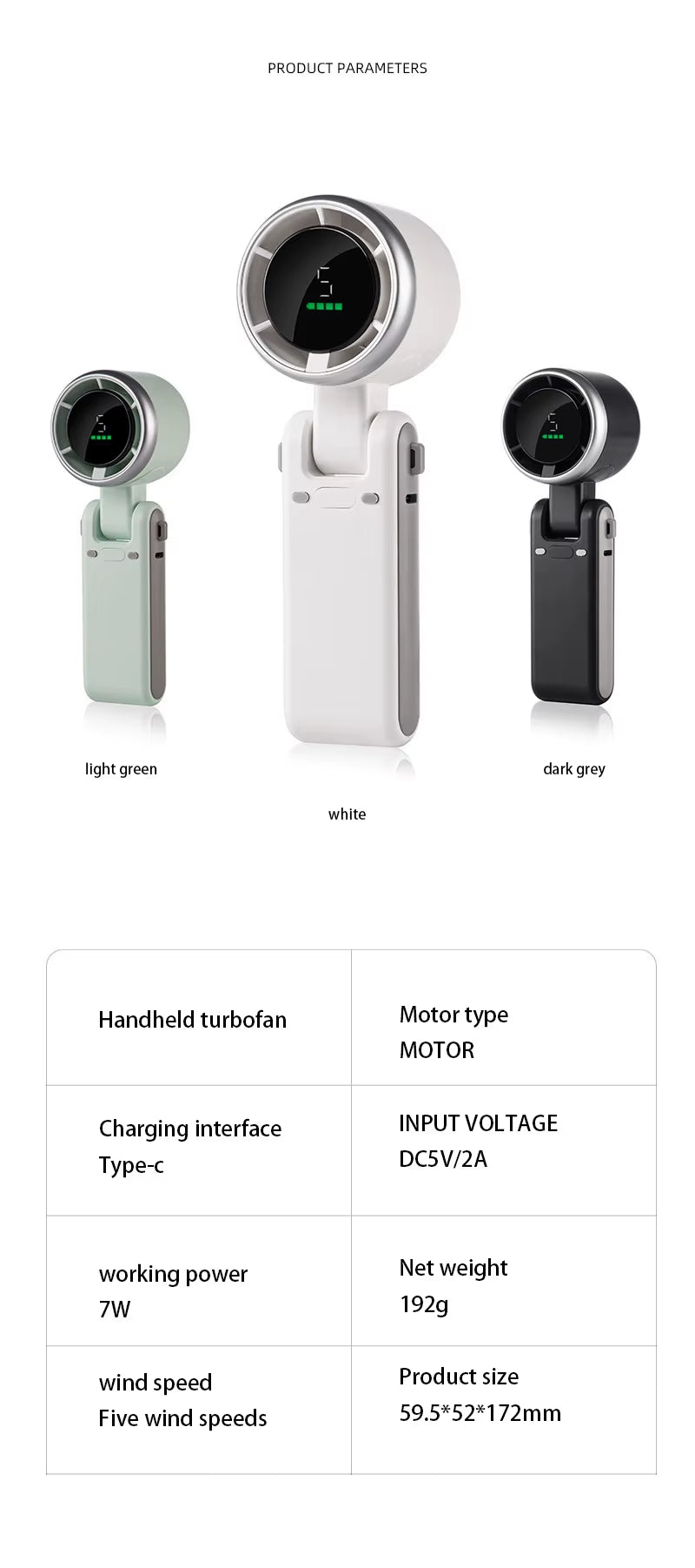 Xiaomi-Mini Ventilador Turbo De Mano, Ventilador De Escritorio Usb, Motor Sin Escobillas, Portátil, Colgante En El Cuello, Pequeño Ventilador Para Acampar Y Montañismo