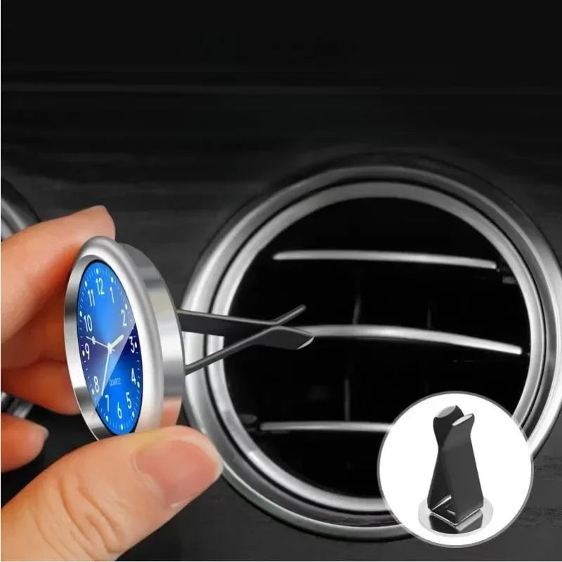 Reloj De Coche Luminoso Adorno Automático Mini Automóviles Reloj Digital Adhesivo Interno Mecánico Relojes De Cuarzo 40Mm 43Mm