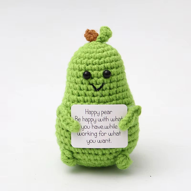 Muñeco De Patatas De Ganchillo De Energía Positiva, Picles De Frutas Y Verduras De Ganchillo, Mini Regalo Hecho a Mano, Adorno De Pato Tejido, Decoración Para La Habitación Del Hogar