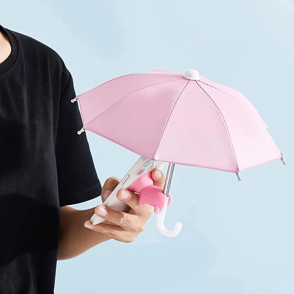 Mini Paraguas Para Teléfono Inteligente Con Soporte De Ventosa, Cubierta Parasol Antideslumbrante Para Exteriores, Protector De Pantalla Antirreflectante