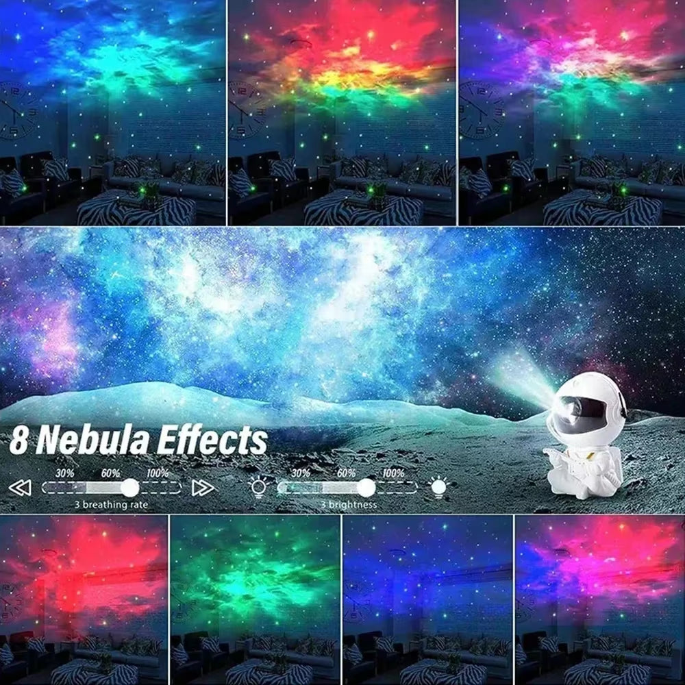 Proyector De Estrellas, Luz Nocturna De Galaxia, Proyector Espacial De Astronauta, Lámpara LED De Techo De Nebulosa Estrellada Para Dormitorio, Regalo Decorativo Para El Hogar Para Niños