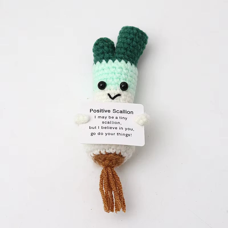 Muñeco De Patatas De Ganchillo De Energía Positiva, Picles De Frutas Y Verduras De Ganchillo, Mini Regalo Hecho a Mano, Adorno De Pato Tejido, Decoración Para La Habitación Del Hogar