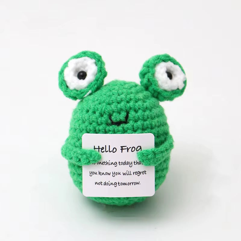Muñeco De Patatas De Ganchillo De Energía Positiva, Picles De Frutas Y Verduras De Ganchillo, Mini Regalo Hecho a Mano, Adorno De Pato Tejido, Decoración Para La Habitación Del Hogar
