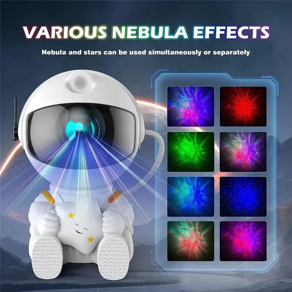 Proyector De Estrellas, Luz Nocturna De Galaxia, Proyector Espacial De Astronauta, Lámpara LED De Techo De Nebulosa Estrellada Para Dormitorio, Regalo Decorativo Para El Hogar Para Niños