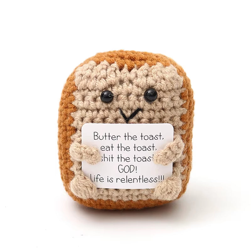 Muñeco De Patatas De Ganchillo De Energía Positiva, Picles De Frutas Y Verduras De Ganchillo, Mini Regalo Hecho a Mano, Adorno De Pato Tejido, Decoración Para La Habitación Del Hogar