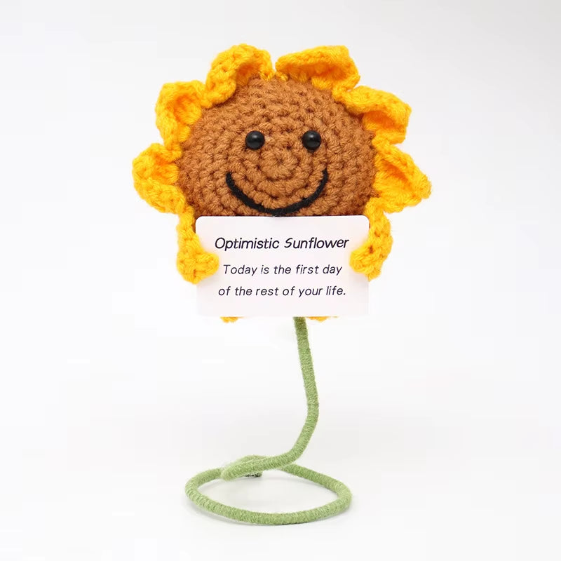 Muñeco De Patatas De Ganchillo De Energía Positiva, Picles De Frutas Y Verduras De Ganchillo, Mini Regalo Hecho a Mano, Adorno De Pato Tejido, Decoración Para La Habitación Del Hogar