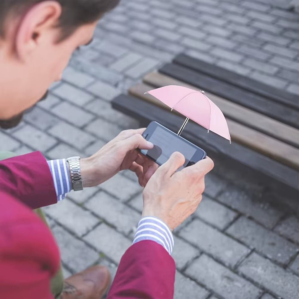 Mini Paraguas Para Teléfono Inteligente Con Soporte De Ventosa, Cubierta Parasol Antideslumbrante Para Exteriores, Protector De Pantalla Antirreflectante