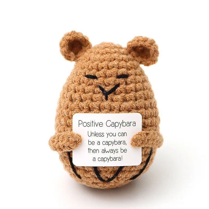 Muñeco De Patatas De Ganchillo De Energía Positiva, Picles De Frutas Y Verduras De Ganchillo, Mini Regalo Hecho a Mano, Adorno De Pato Tejido, Decoración Para La Habitación Del Hogar