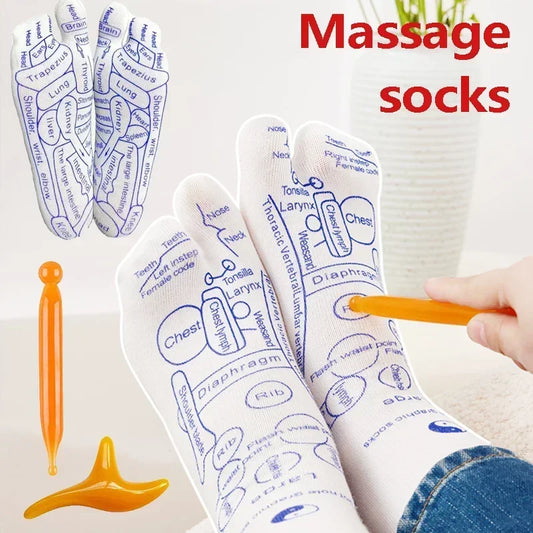 Calcetines De Acupresión Para Masaje De Pies, Calcetines Para Aliviar Los Pies Cansados, Masajeador De Pies De Acupuntura, Calcetines De Reflexología, Herramienta De Fisioterapia Para El Cuidado De Los Pies
