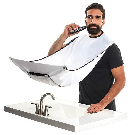 Delantal De Afeitar Para Barba Y Bigote, Capa, Babero Para Afeitar Con Ventosas, Herramientas De Extracción De Peluquería Con Espejo, 120X78 CM