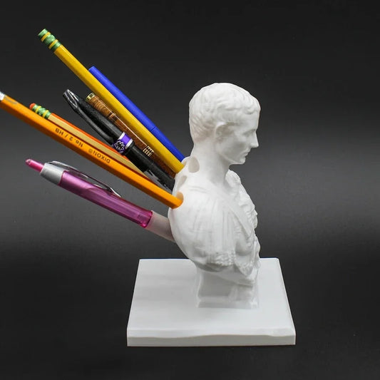 Estatua Julius César, Portalápices De Escritorio De Oficina, Organizador De Escritorio De Oficina, Decoración De Oficina, Estante Para Bolígrafos, Regalo, Papelería, Regalo Para Profesores