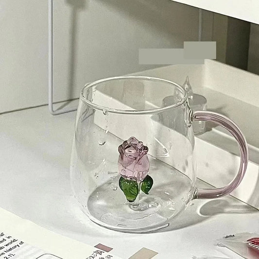 Copa De Vino Tinto Rosa Tridimensional, Copa De Vino Artística, Copa De Licor, Copa De Boda Para Pareja, Copa Para El Hogar